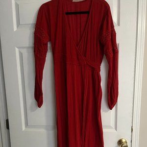 COPY - Red Wrap Maxi Dress